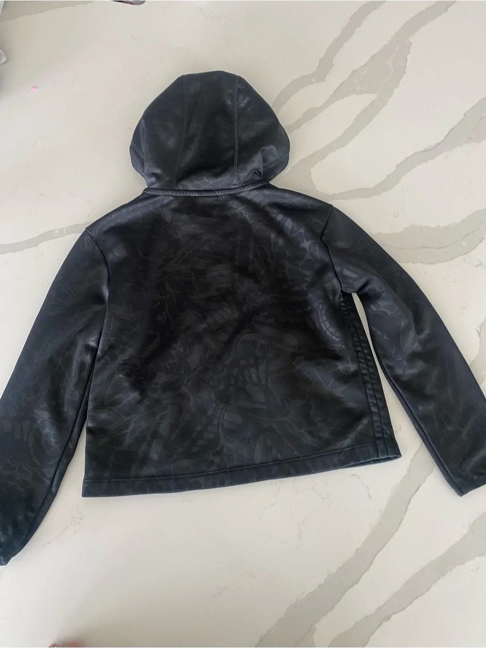Nike Dri-FIT 1/2 Zip Hoodie butterfly print front pocket girls sz m